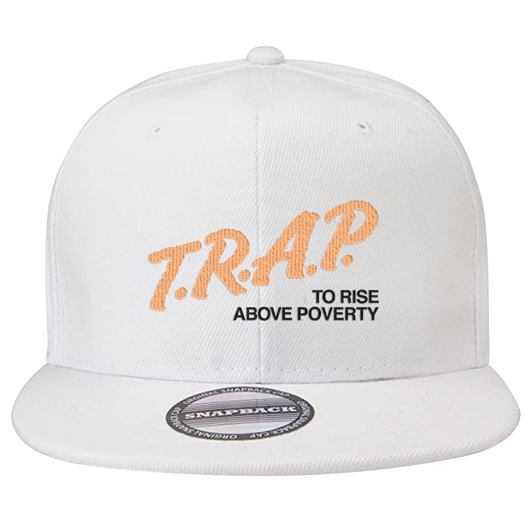 White Grey KO 1s Snapback Hat | Trap To Rise Above Poverty, White