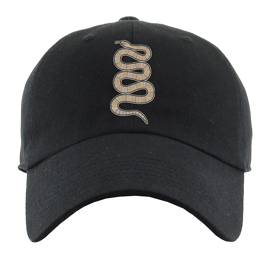 Coconut Milk Low 1s Dad Hat | Coiled Snake, Black