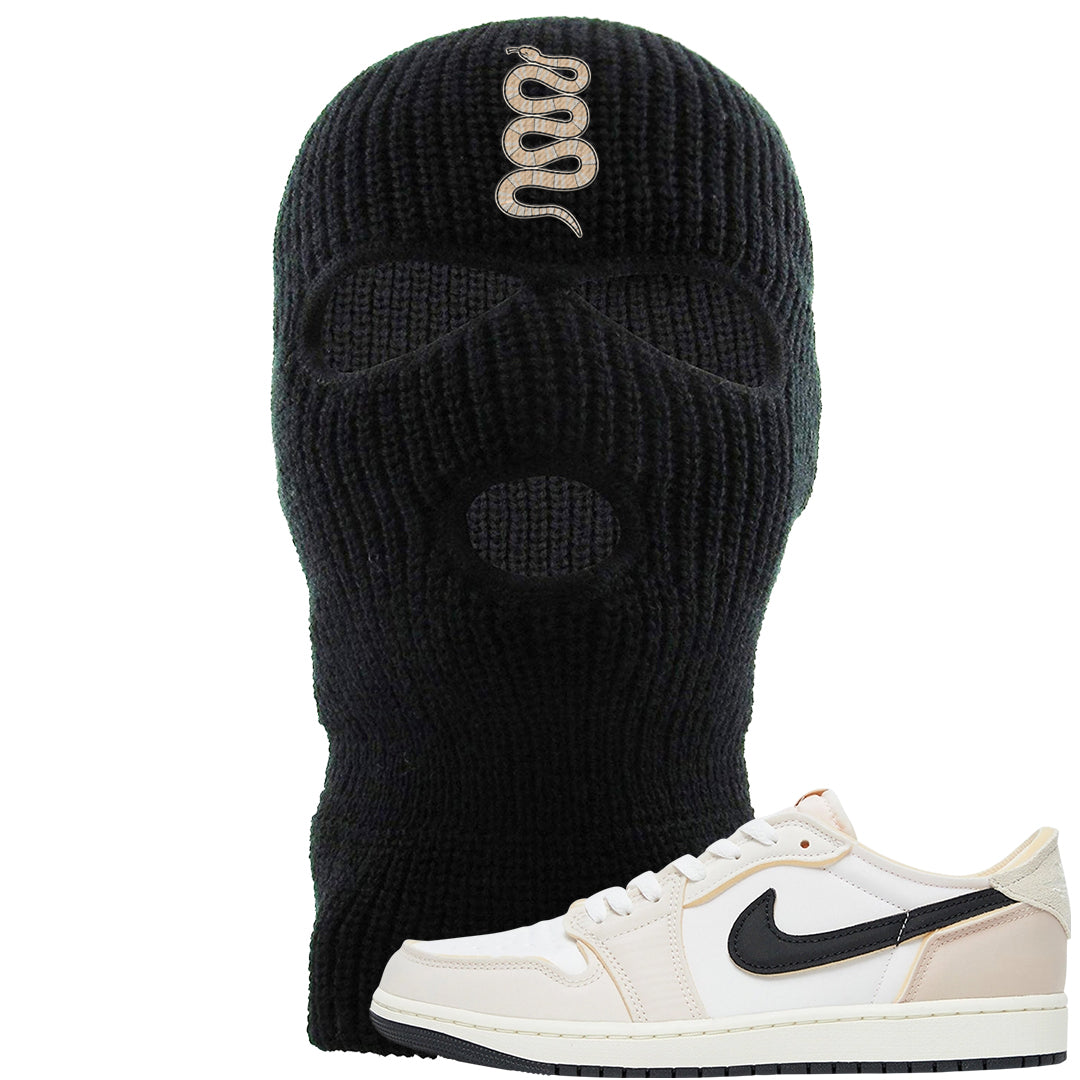 Coconut Milk Low 1s Ski Mask | Coiled Snake, Black