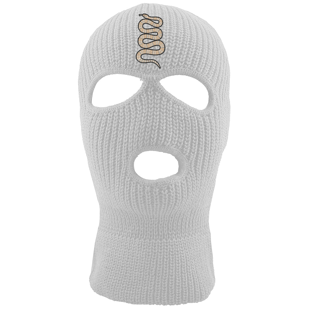 Coconut Milk Low 1s Ski Mask | Coiled Snake, White