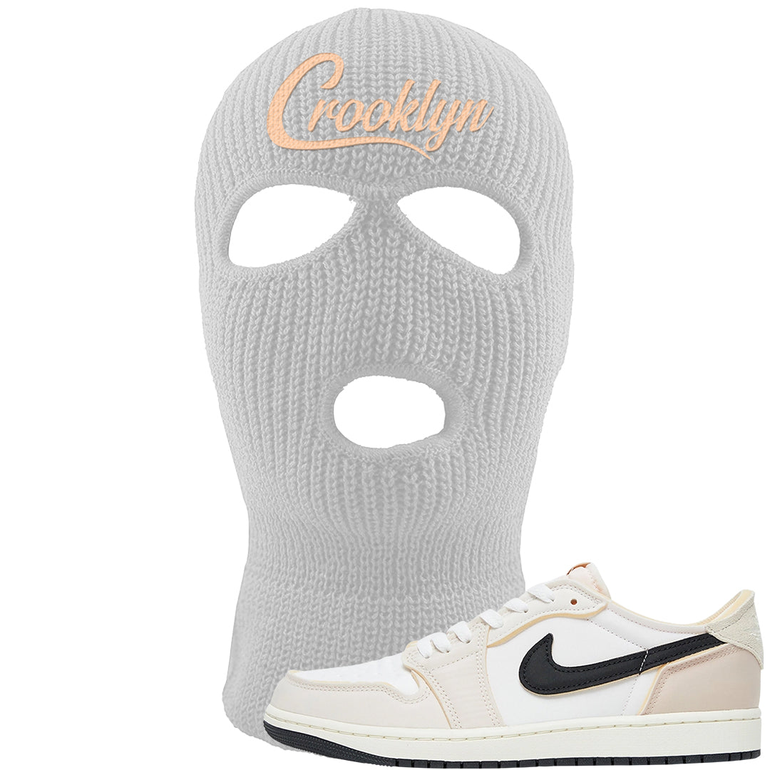 Coconut Milk Low 1s Ski Mask | Crooklyn, White