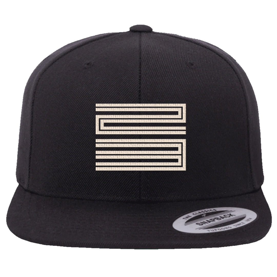 Coconut Milk Low 1s Snapback Hat | Double Line 23, Black