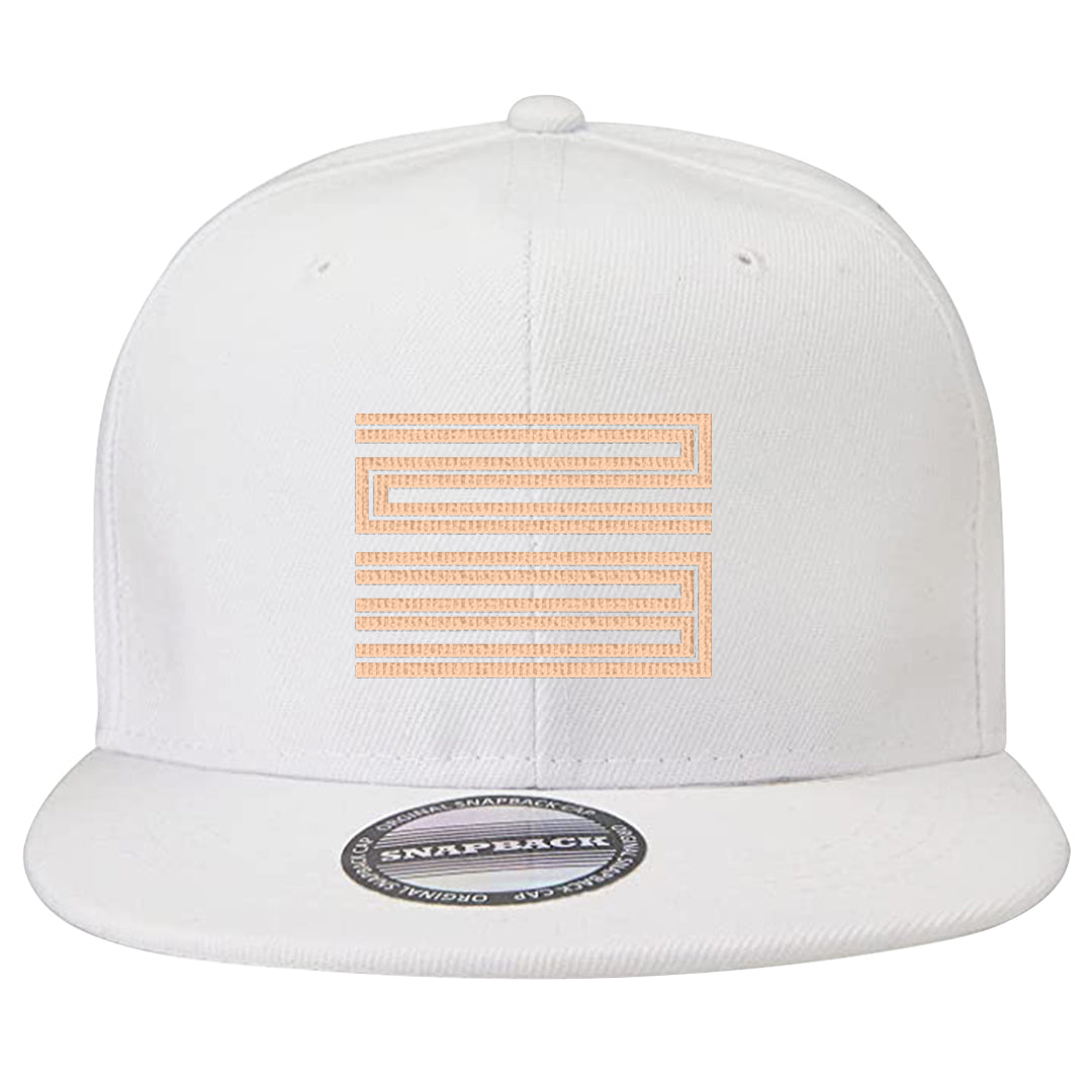 Coconut Milk Low 1s Snapback Hat | Double Line 23, White