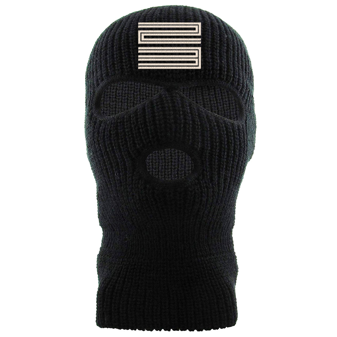 Coconut Milk Low 1s Ski Mask | Double Line 23, Black