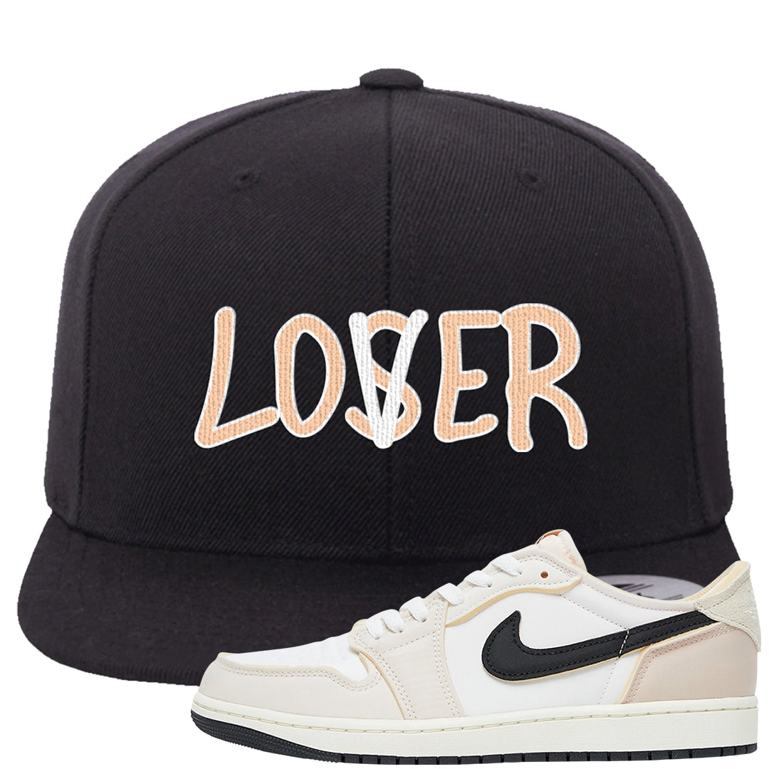 Coconut Milk Low 1s Snapback Hat | Lover, Black