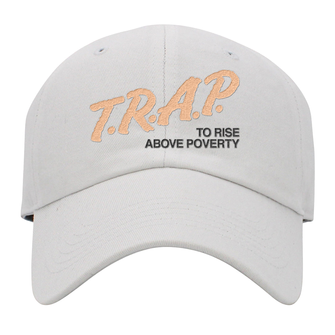 Coconut Milk Low 1s Dad Hat | Trap To Rise Above Poverty, White