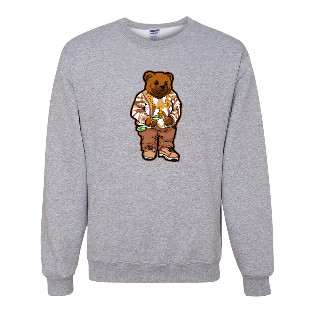 Medium Brown Low 1s Crewneck Sweatshirt | Sweater Bear, Ash