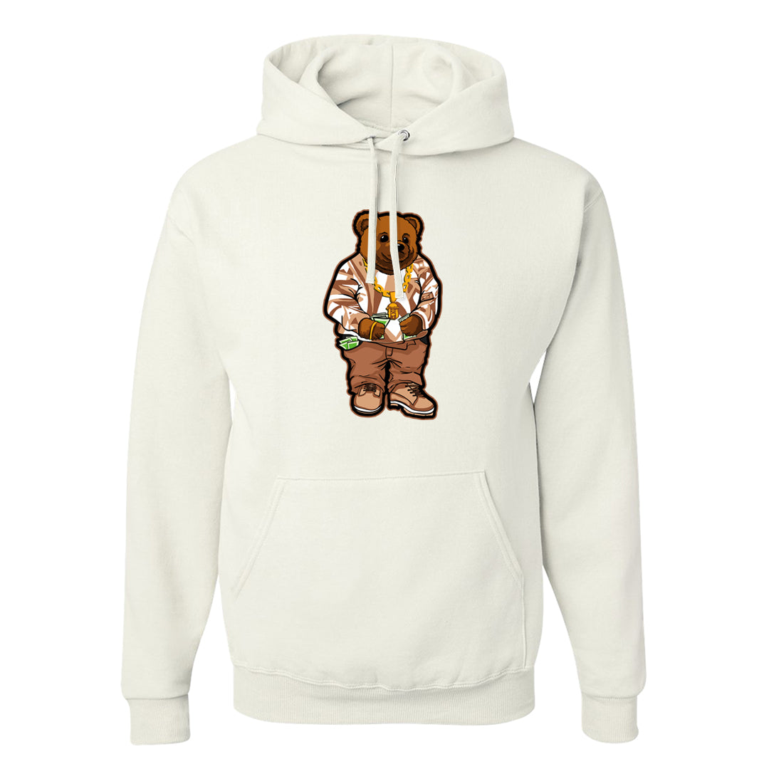 Medium Brown Low 1s Hoodie | Sweater Bear, White