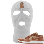 Medium Brown Low 1s Ski Mask | Coiled Snake, White