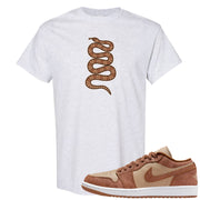 Medium Brown Low 1s T Shirt | Coiled Snake, Ash