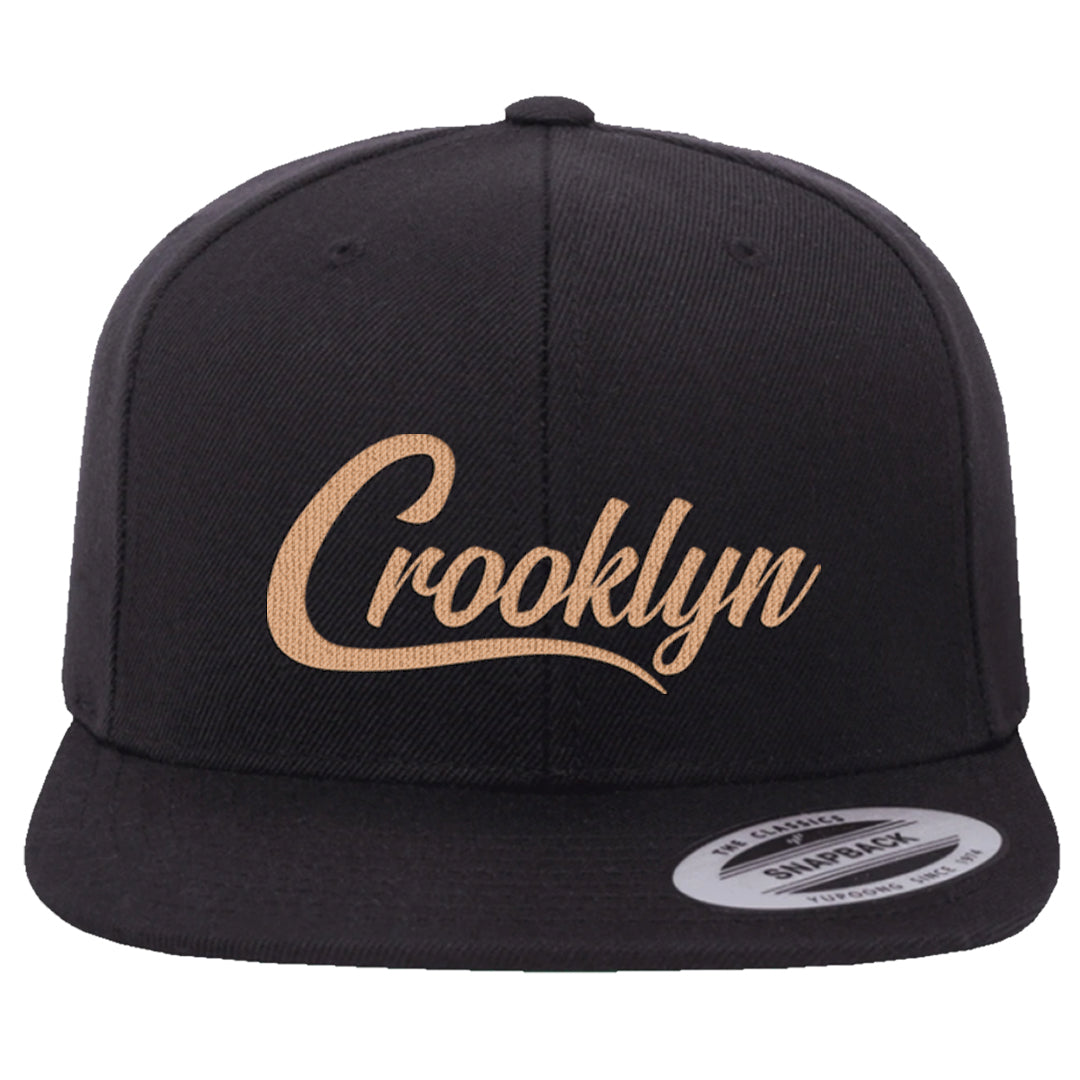Medium Brown Low 1s Snapback Hat | Crooklyn, Black
