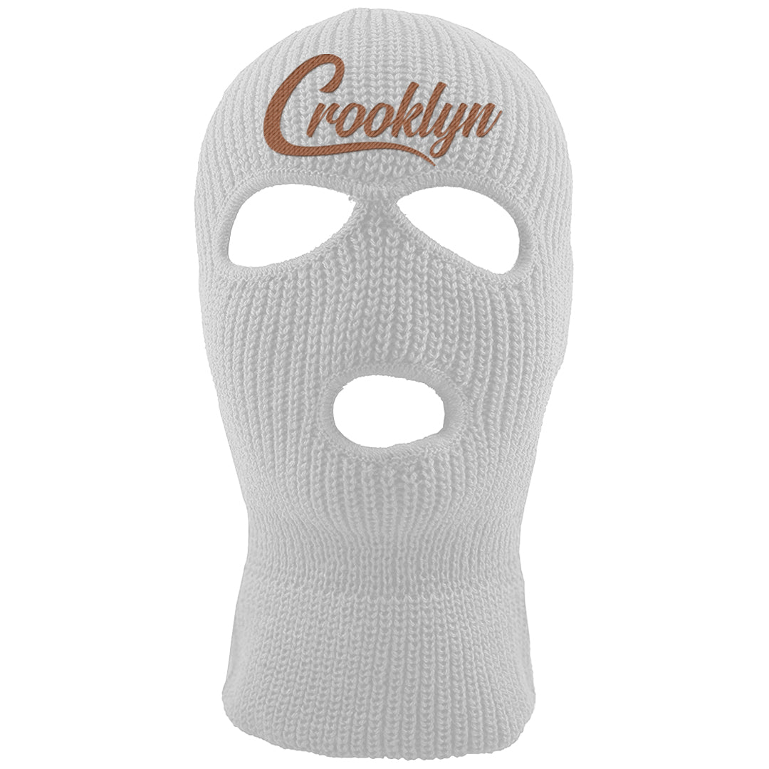 Medium Brown Low 1s Ski Mask | Crooklyn, White