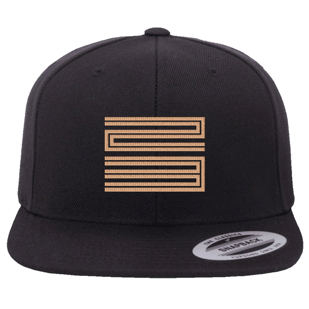 Medium Brown Low 1s Snapback Hat | Double Line 23, Black