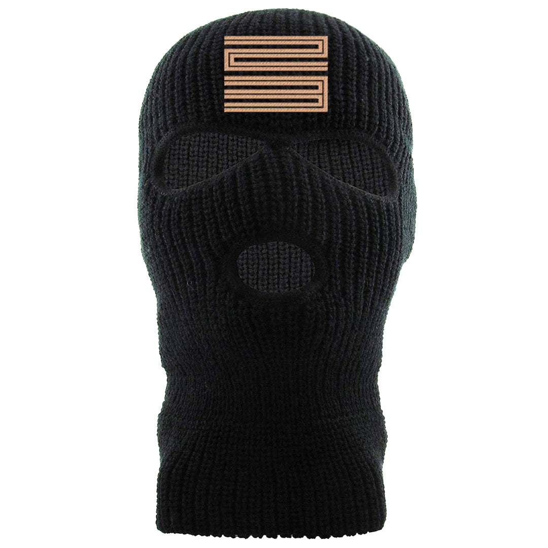Medium Brown Low 1s Ski Mask | Double Line 23, Black