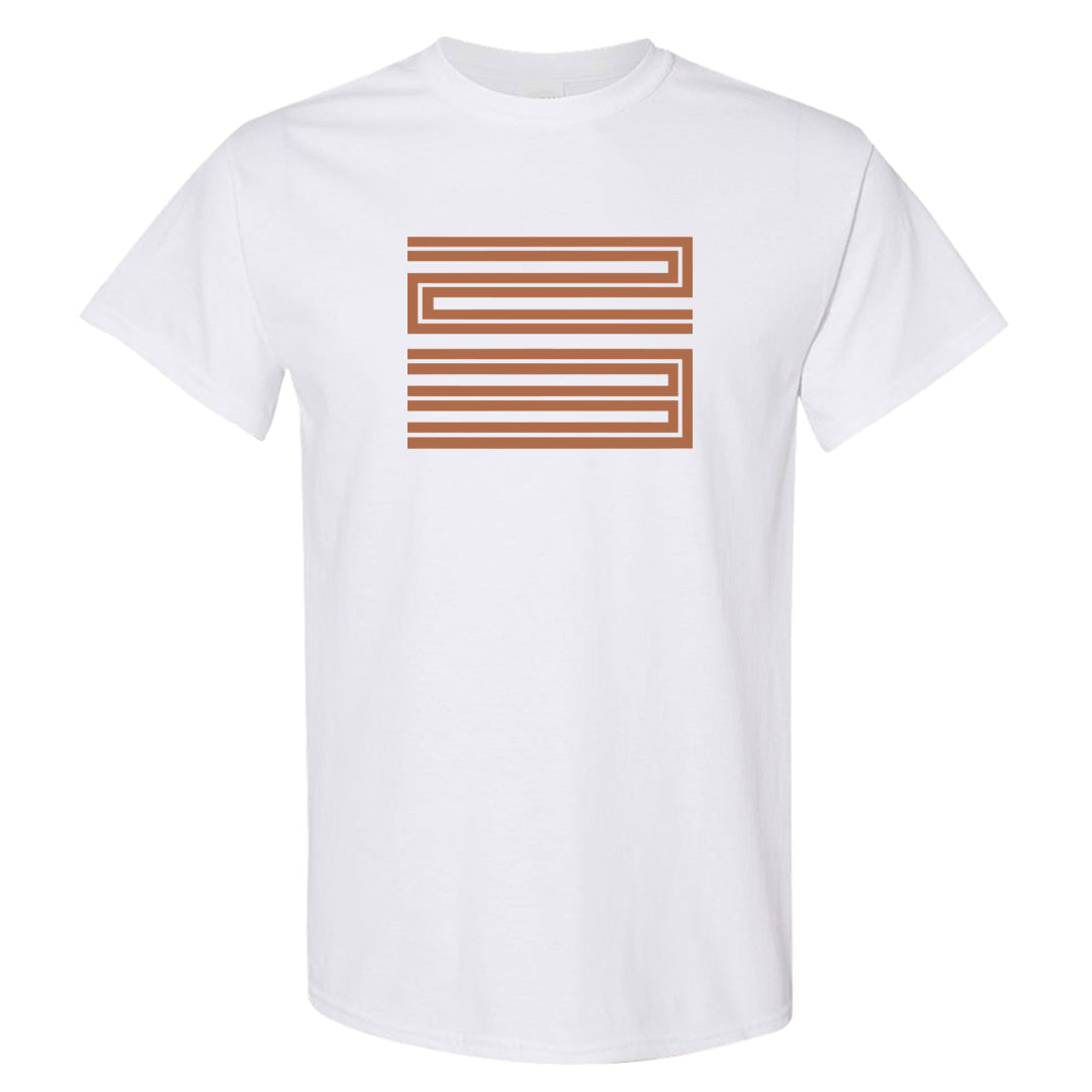 Medium Brown Low 1s T Shirt | Double Line 23, White