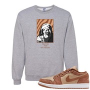 Medium Brown Low 1s Crewneck Sweatshirt | God Told Me, Ash