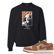 Medium Brown Low 1s Crewneck Sweatshirt | God Told Me, Black