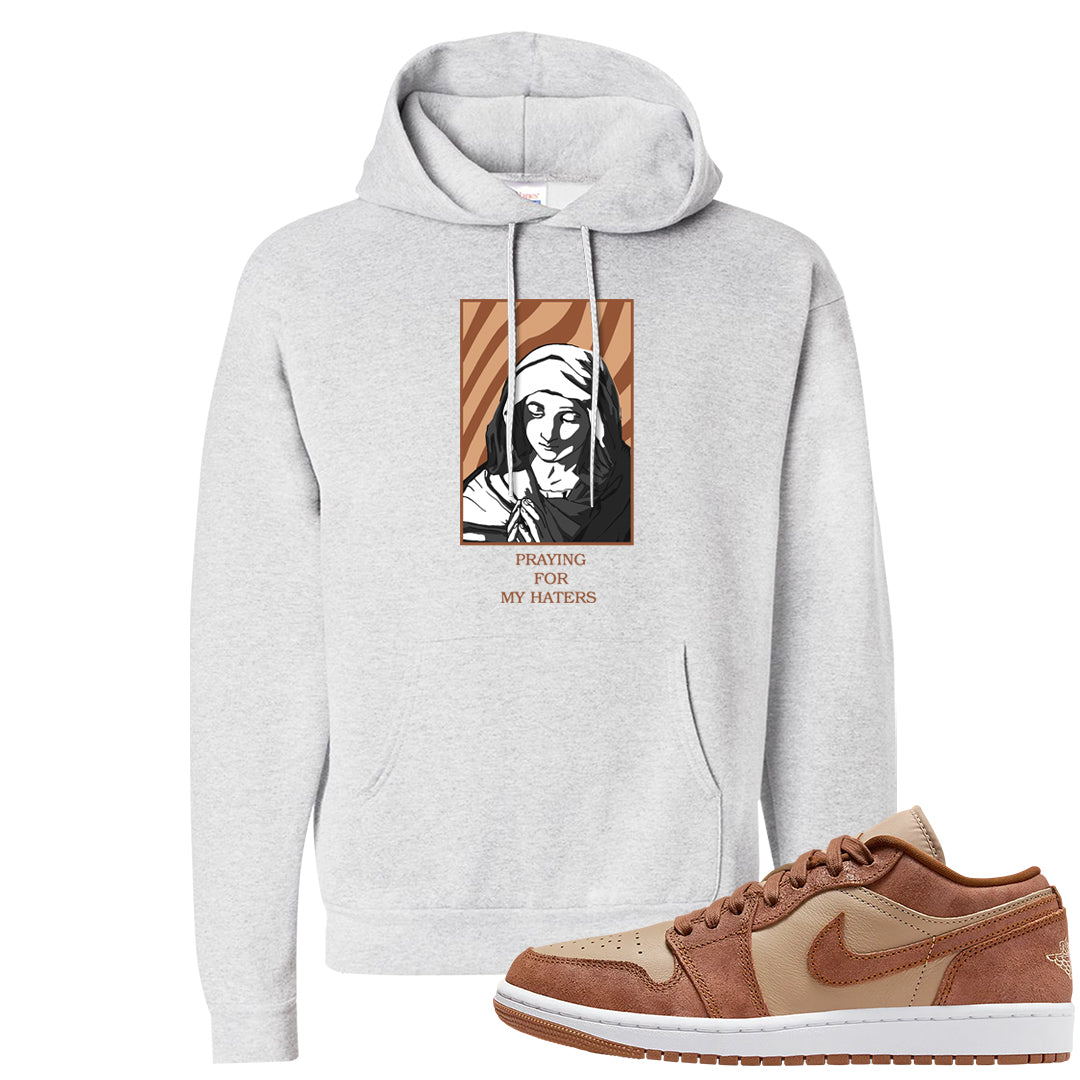 Medium Brown Low 1s Hoodie | God Told Me, Ash