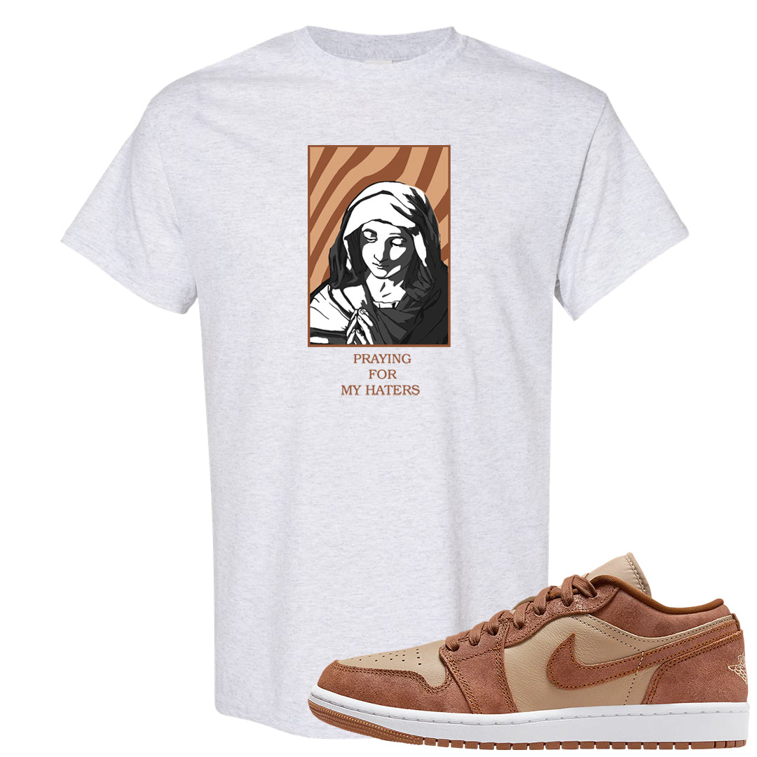 Medium Brown Low 1s T Shirt | God Told Me, Ash