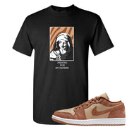 Medium Brown Low 1s T Shirt | God Told Me, Black