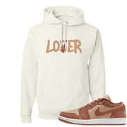 Medium Brown Low 1s Hoodie | Lover, White