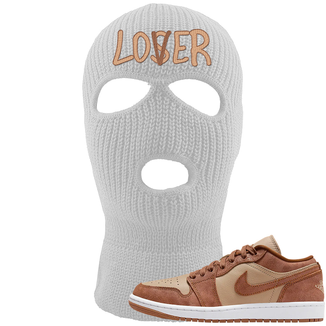 Medium Brown Low 1s Ski Mask | Lover, White