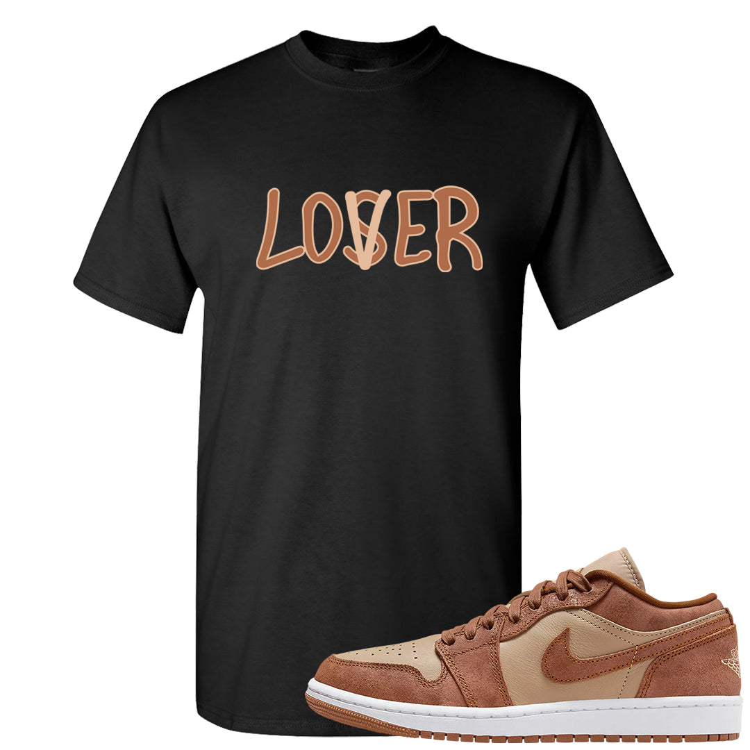 Medium Brown Low 1s T Shirt | Lover, Black