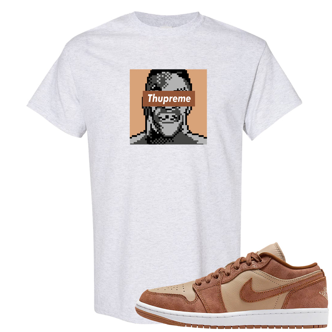 Medium Brown Low 1s T Shirt | Thupreme, Ash