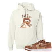 Medium Brown Low 1s Hoodie | Talk Lips, White