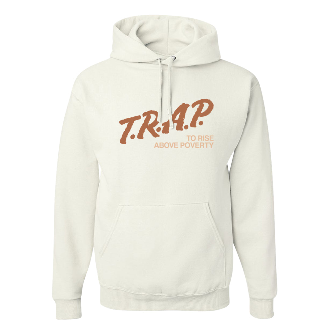 Medium Brown Low 1s Hoodie | Trap To Rise Above Poverty, White