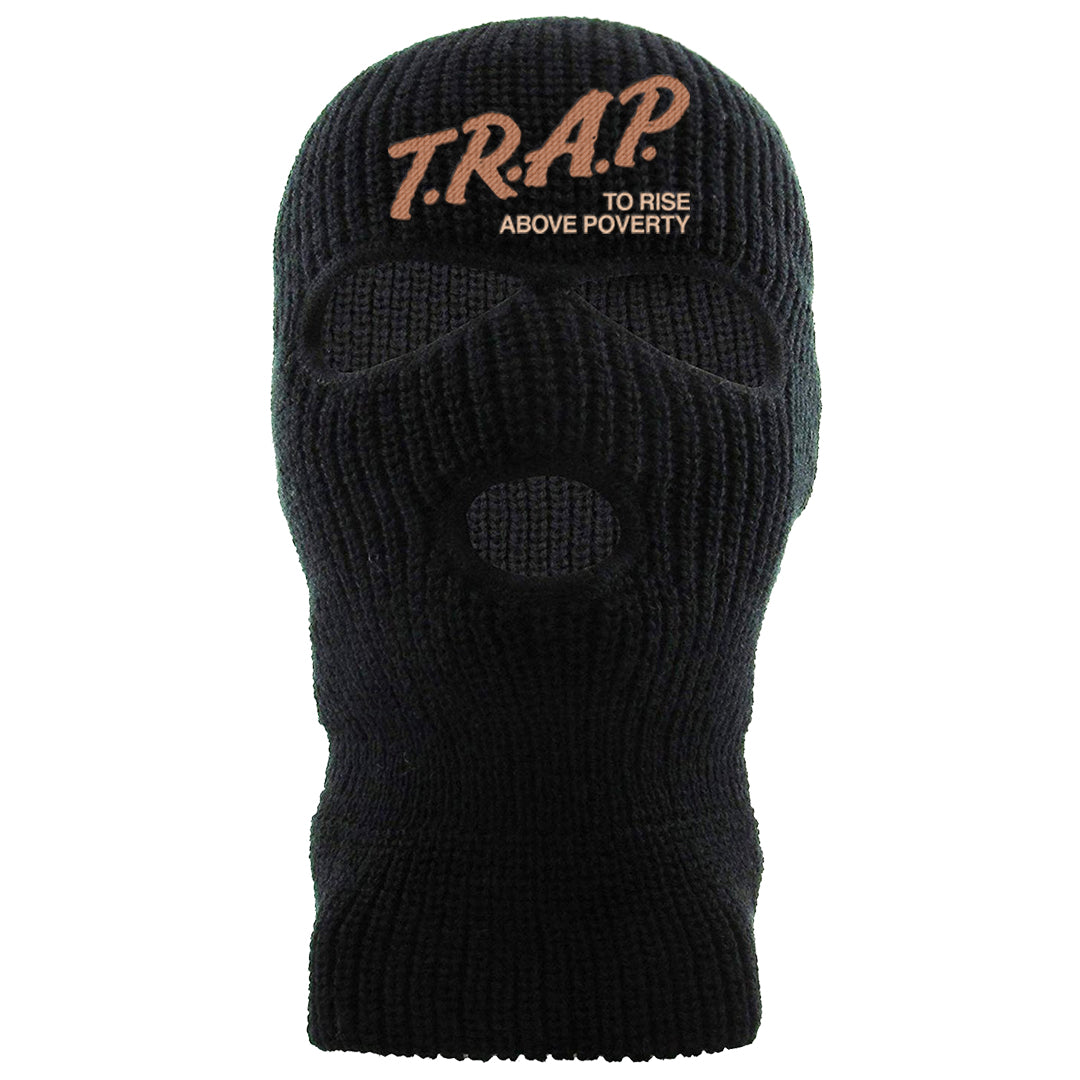 Medium Brown Low 1s Ski Mask | Trap To Rise Above Poverty, Black