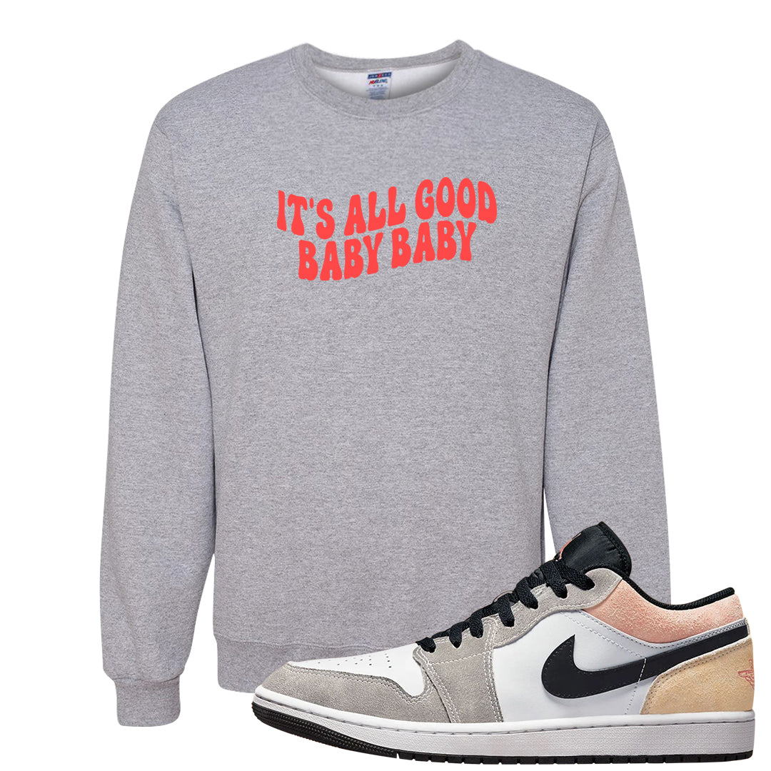 Magic Ember Low 1s Crewneck Sweatshirt | All Good Baby, Ash