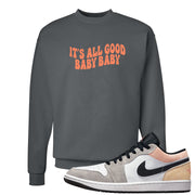 Magic Ember Low 1s Crewneck Sweatshirt | All Good Baby, Smoke Grey