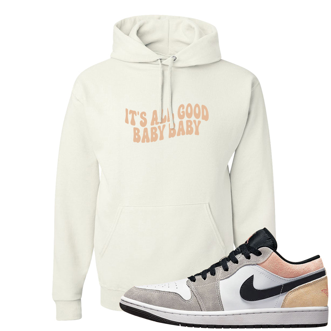 Magic Ember Low 1s Hoodie | All Good Baby, White