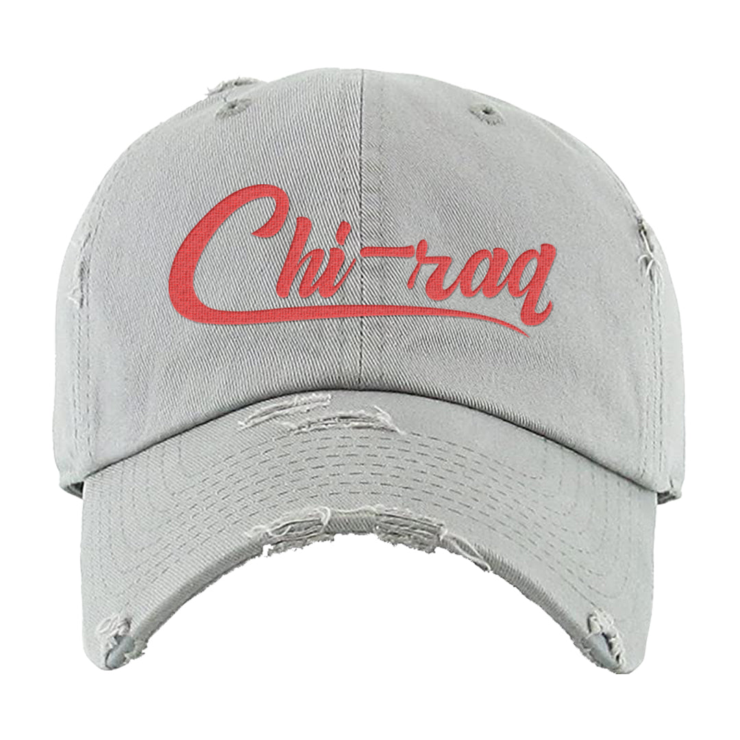 Magic Ember Low 1s Distressed Dad Hat | Chiraq, Light Gray