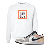 Magic Ember Low 1s Crewneck Sweatshirt | I'm Not A Bad Guy, White