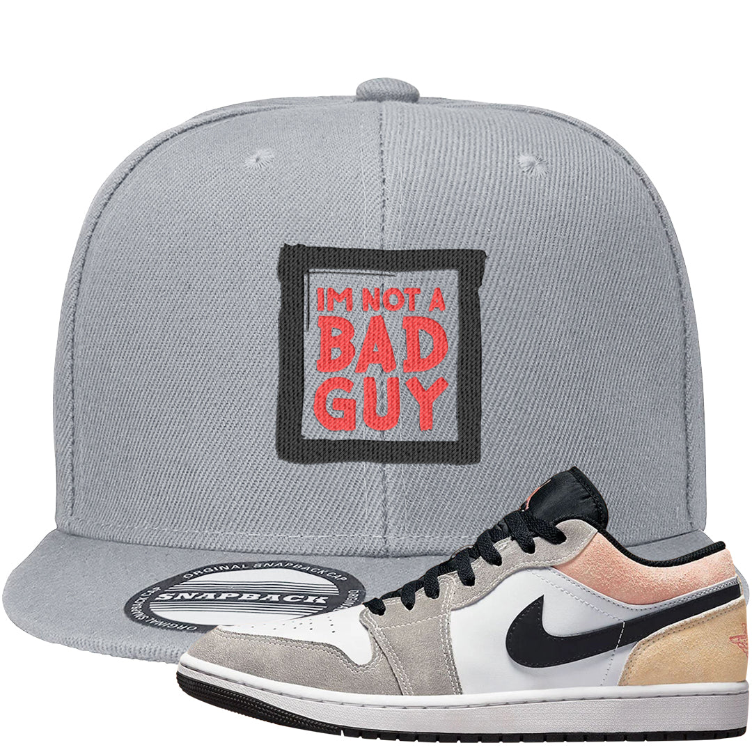 Magic Ember Low 1s Snapback Hat | I'm Not A Bad Guy, Light Gray