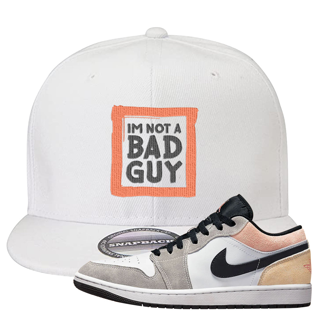 Magic Ember Low 1s Snapback Hat | I'm Not A Bad Guy, White
