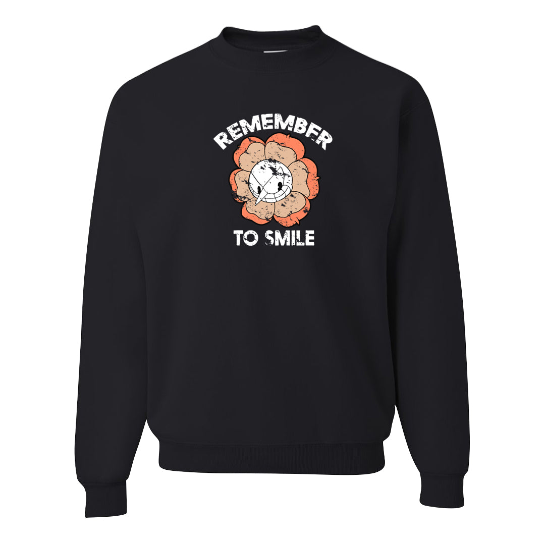 Magic Ember Low 1s Crewneck Sweatshirt | Remember To Smile, Black