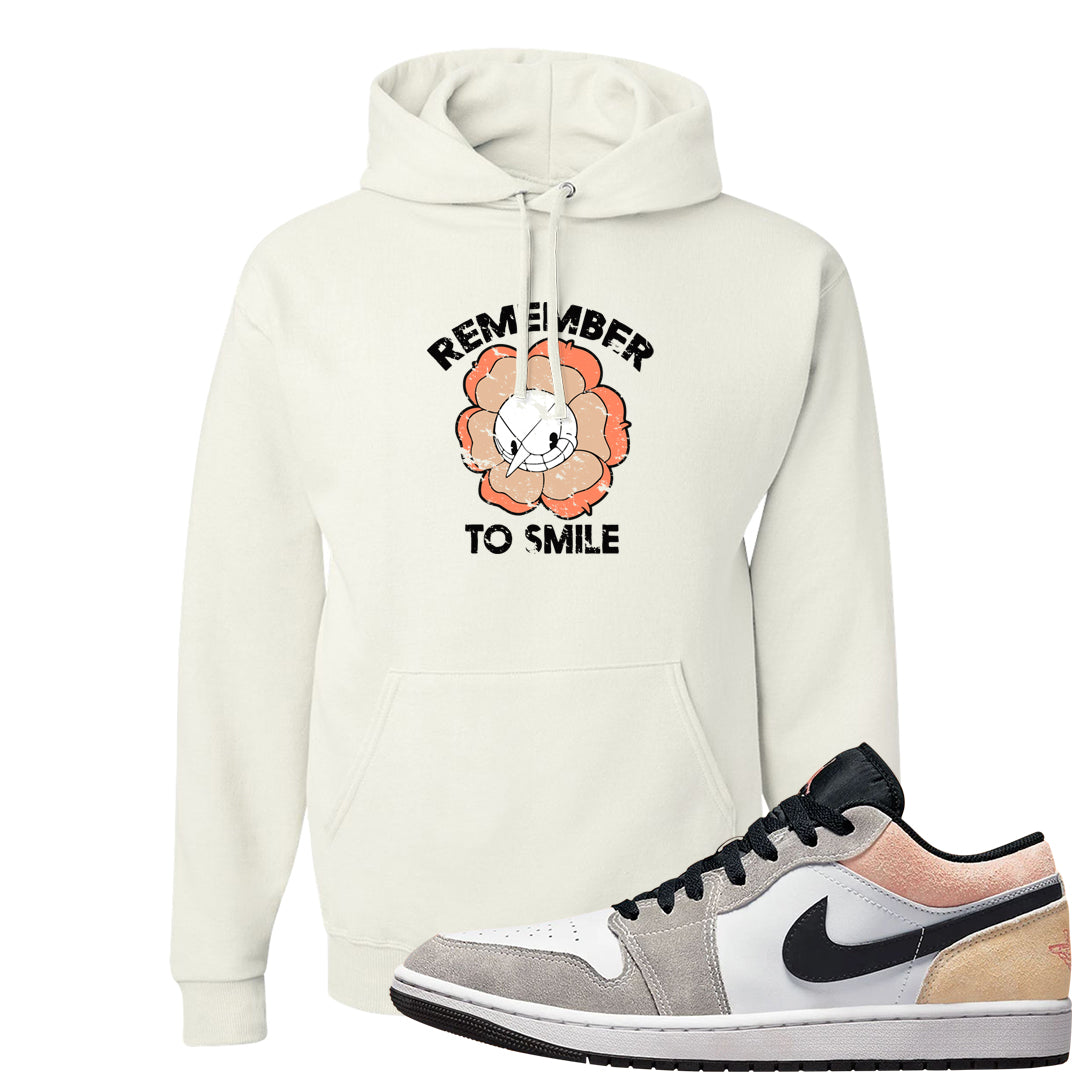 Magic Ember Low 1s Hoodie | Remember To Smile, White
