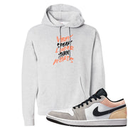 Magic Ember Low 1s Hoodie | Vibes Speak Louder Than Words, Ash