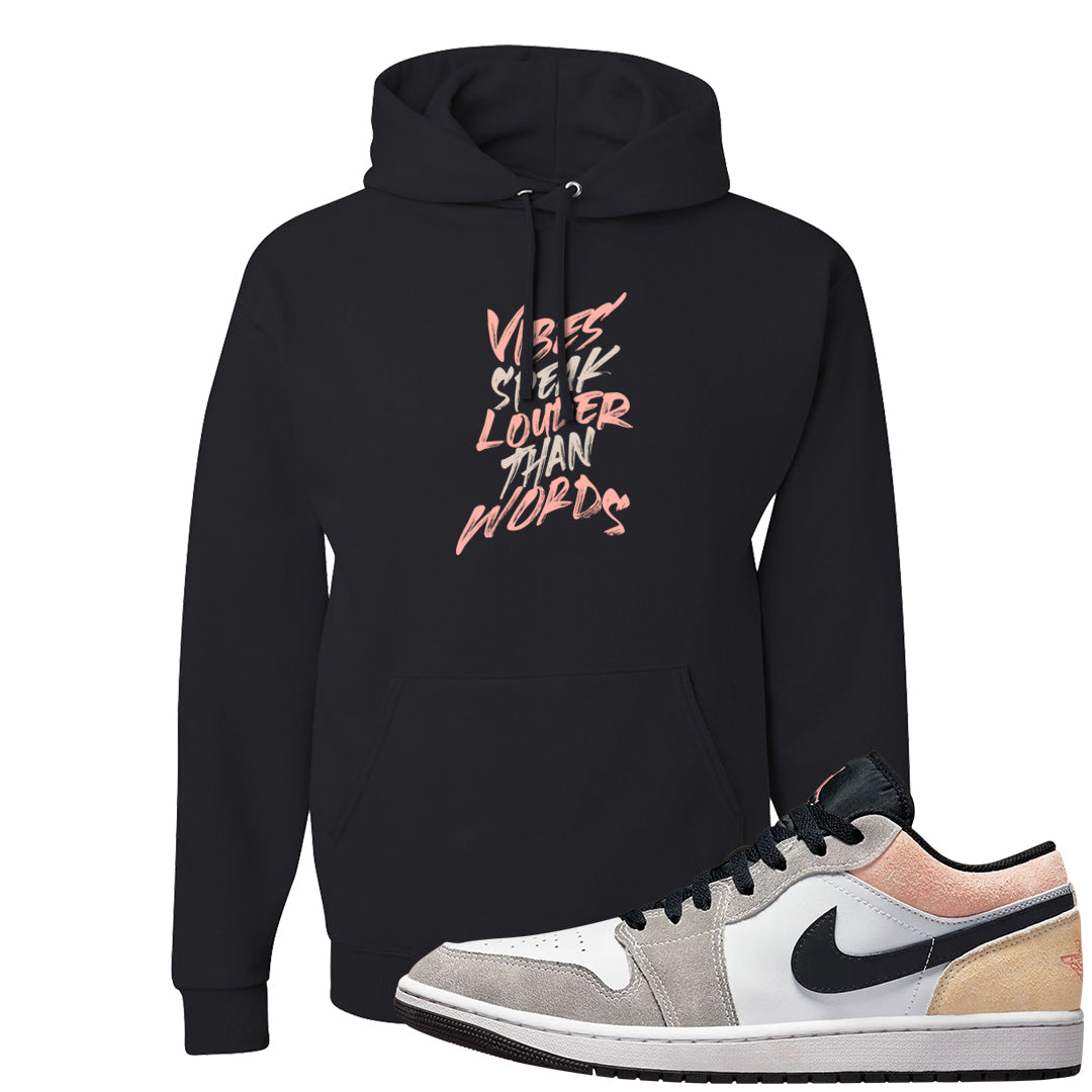 Magic Ember Low 1s Hoodie | Vibes Speak Louder Than Words, Black