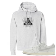 Neutral Grey Low 1s Hoodie | All Seeing Eye, Ash