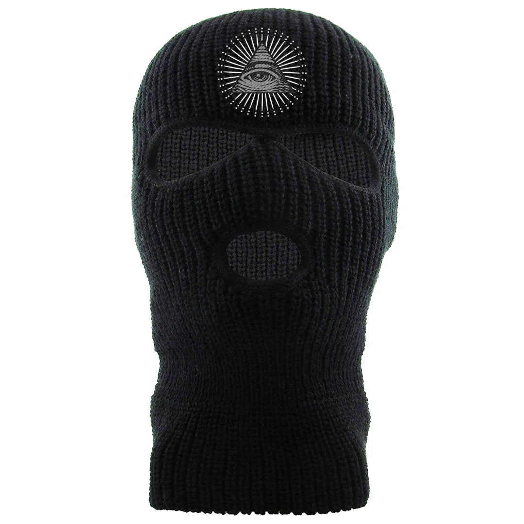 Neutral Grey Low 1s Ski Mask | All Seeing Eye, Black