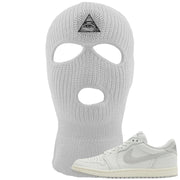 Neutral Grey Low 1s Ski Mask | All Seeing Eye, White