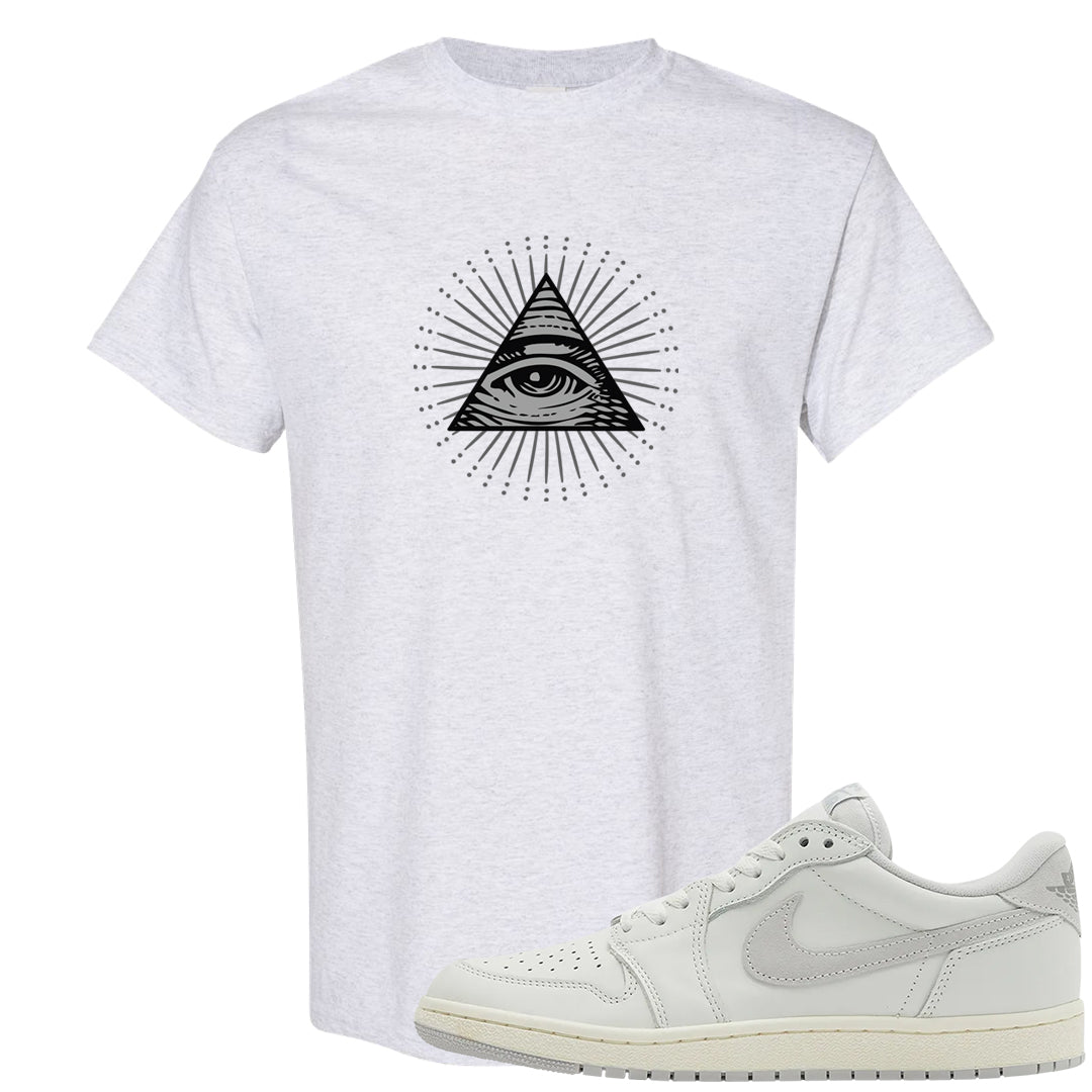 Neutral Grey Low 1s T Shirt | All Seeing Eye, Ash