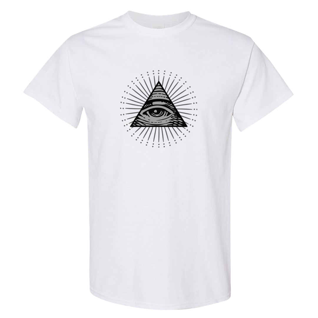 Neutral Grey Low 1s T Shirt | All Seeing Eye, White