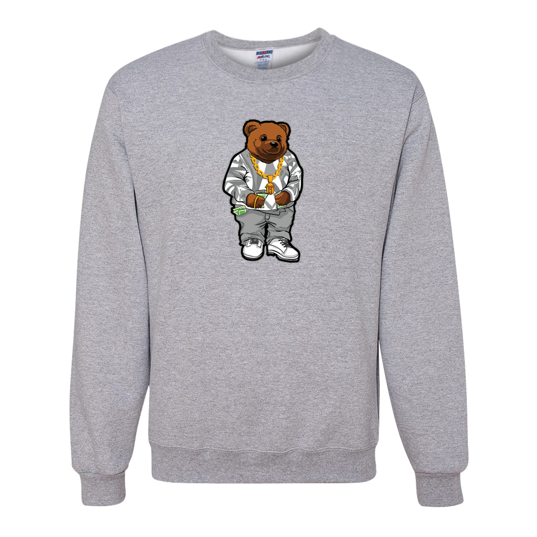 Neutral Grey Low 1s Crewneck Sweatshirt | Sweater Bear, Ash