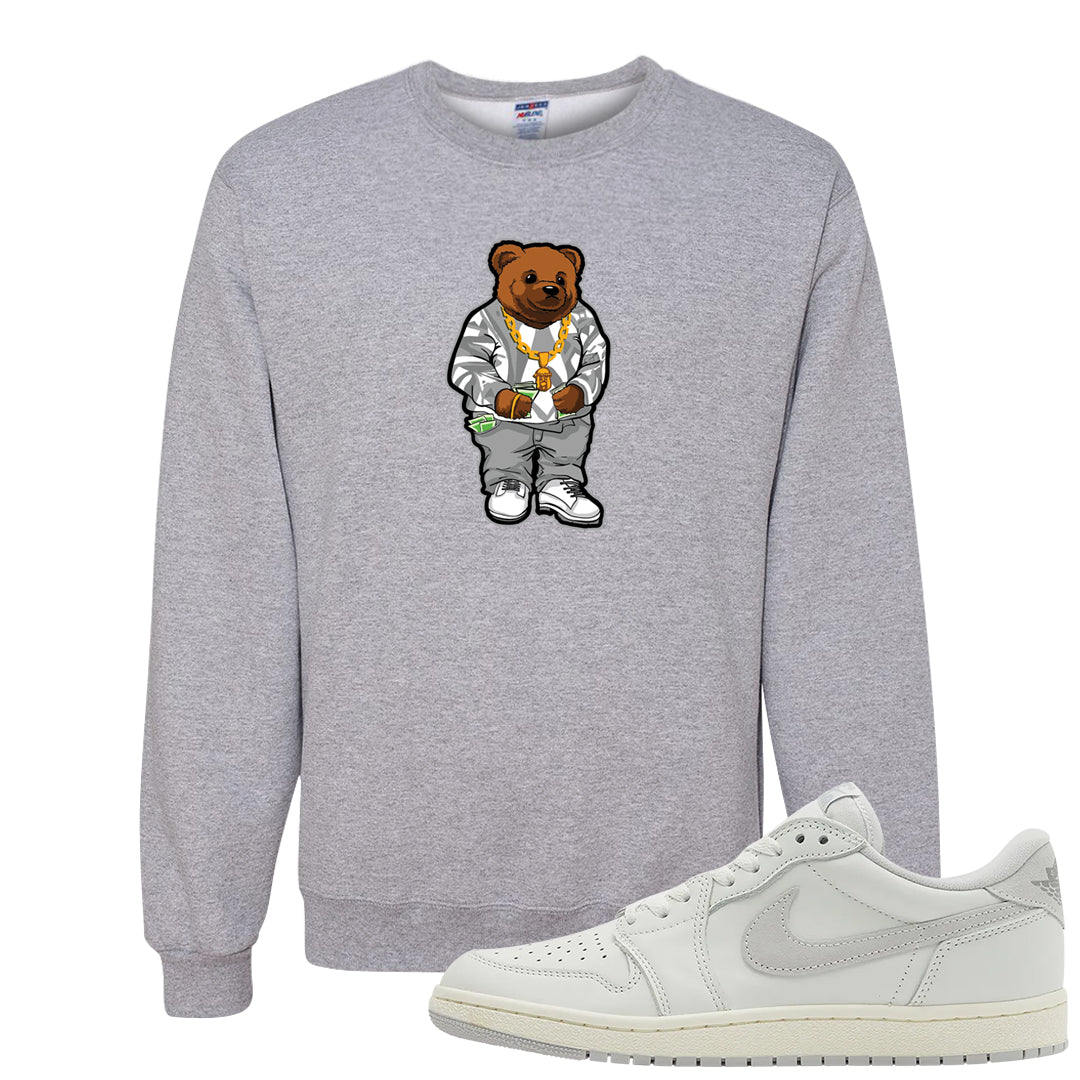 Neutral Grey Low 1s Crewneck Sweatshirt | Sweater Bear, Ash