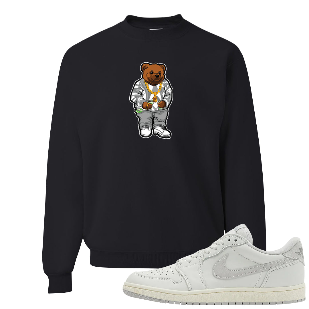 Neutral Grey Low 1s Crewneck Sweatshirt | Sweater Bear, Black